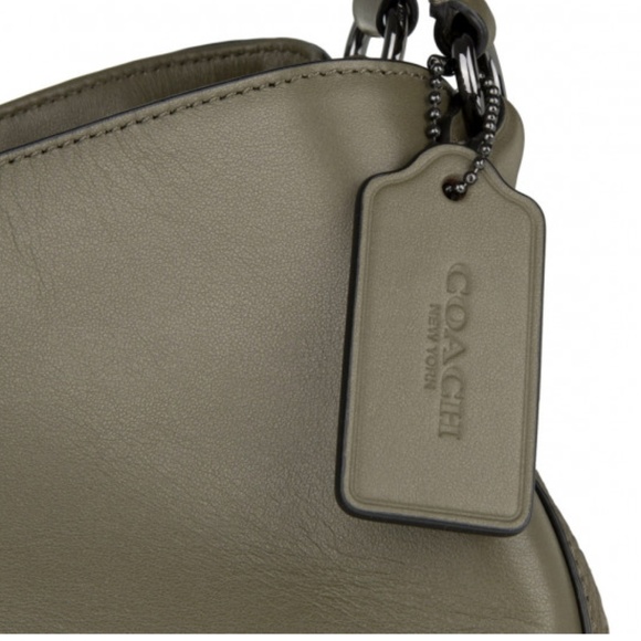 🔥LAST1♨️COACH BNWT Leather Large Bag Olive - Picture 3 of 17